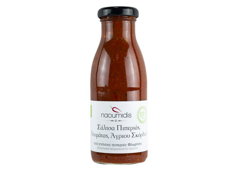 Σάλτσα πιπεριάς, ντομάτας & άγριου σκόρδου Ναουμίδης BIO 270g | Enallaktiko.gr
