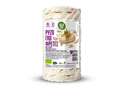 Ρυζογκοφρέτες BIO Όλα Bio χωρίς αλάτι 100g | Enallaktiko.gr