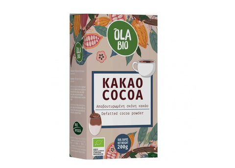 Κακάο αποβουτυρομένο σκόνη Όλα Bio 200g