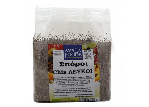 Σπόροι Chia BIO λευκοί Mega Foods 300g | Enallaktiko.gr
